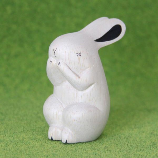 T-Lab. ぽれぽれ動物 ウサギ polepole ポレポレ ティーラボ 木製 木彫り 小物 置物...