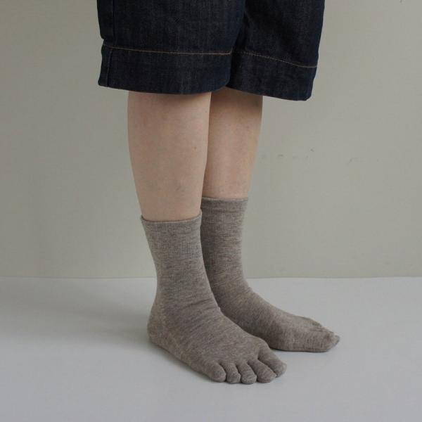 ORGANIC GARDEN 8-0403 オーガニックコットン スーピマ綿×ヤク 5本指ソックス ...