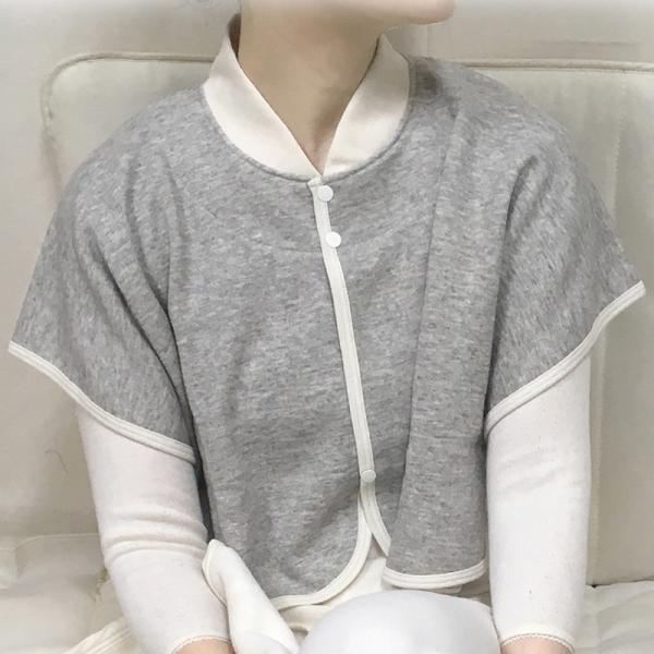 P20798 オーガニックコットン・ヤク混 肩ウォーマー◆ORGANIC GARDEN オーガニック...