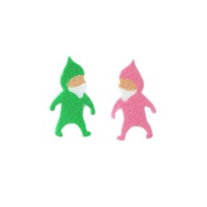 アイロン接着フェルトアップリケA-38 リバースプロダクツ Re:VERSE PRODUCTS トヨクラタケル フエルト ワッペン かわいい おしゃれ 妖精 こびと