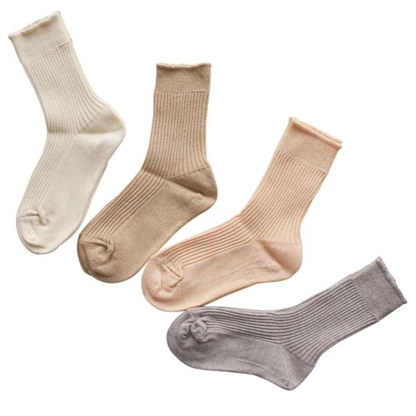 ORGANIC GARDEN 8-8510/0500 オーガニックコットン 綿100％キッズリブソッ...