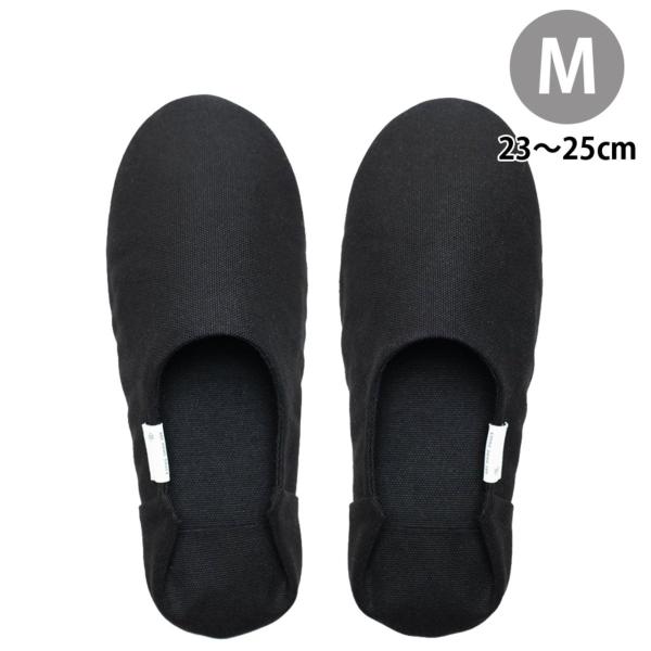 バブーシュ・帆布 Lamp Black ランプブラック Mサイズ 23-25cm ABE HOME ...