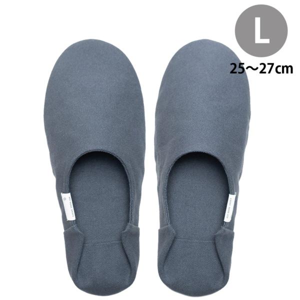 バブーシュ・帆布 Slate Gray スレートグレー Lサイズ 25-27cm ABE HOME ...