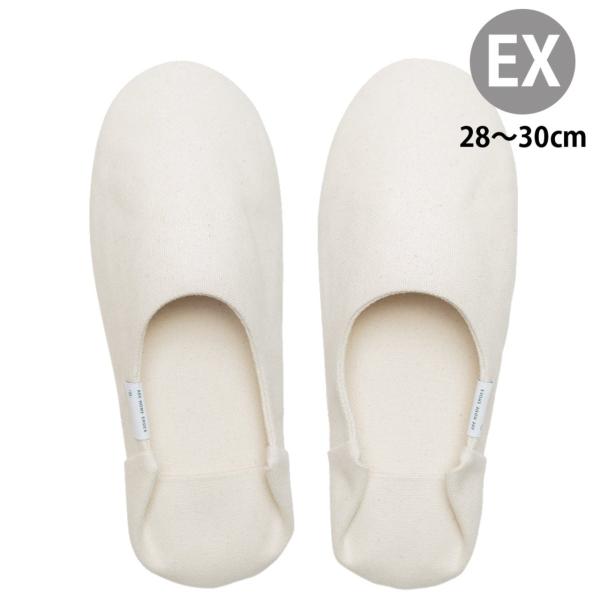 バブーシュ・帆布 Natural ナチュラル EXサイズ 28-30cm ABE HOME SHOE...