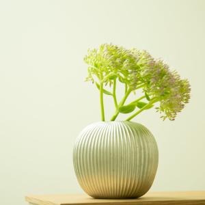 花器 HOOP TAKAKU 能作 本錫 花瓶 鋳物 高岡銅器 金属 銀色 鉢植え