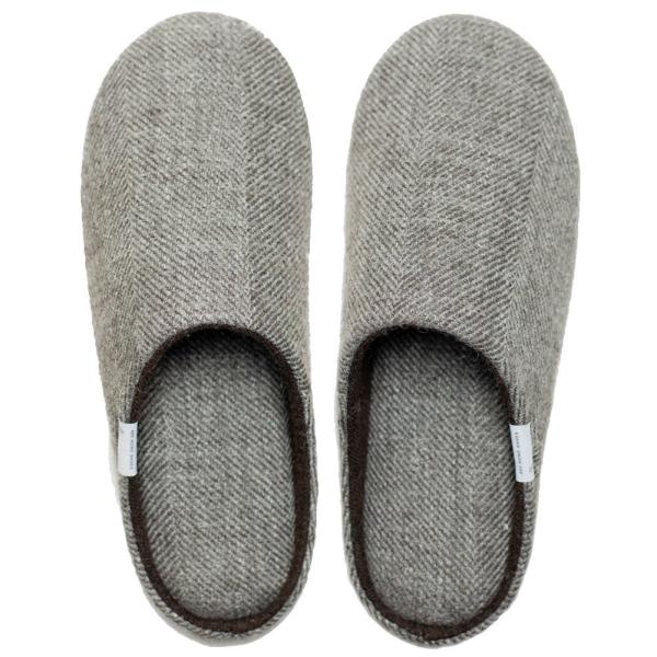 スリッパ ウール・ホームシューズ ブラウン Lサイズ 24.5-26cm ABE HOME SHOE...