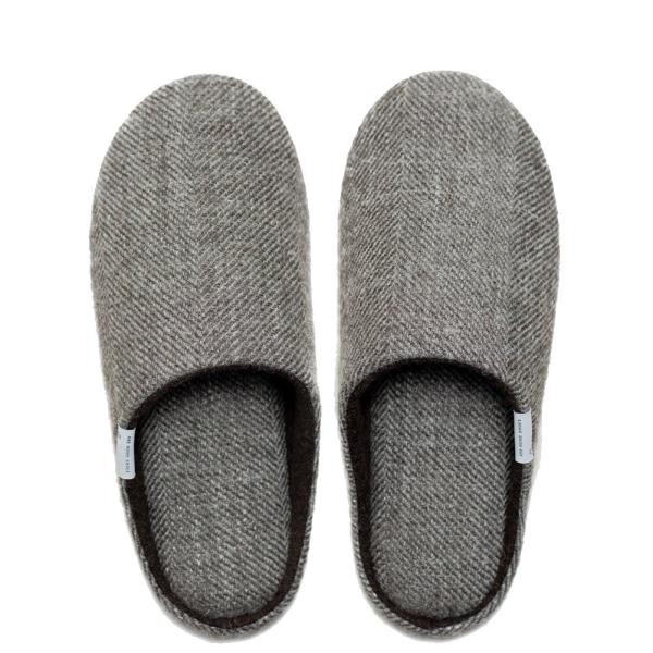 ★15％オフ★スリッパ ウール・ホームシューズ ブラウン Mサイズ 22.5-24.5cm ABE ...