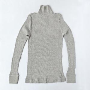 天衣無縫 オーガニックコットン リブ タートルネックN ライトグレー MM18W-520 オーガニックコットン 綿 カットソー レディース 無地 リブ シンプル