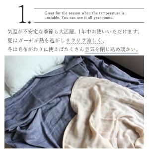 ガーゼケット 日本製 今治 シングル 5重 タ...の詳細画像5