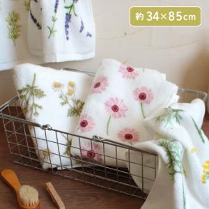 フェイスタオル 花柄 ふわふわ 無撚糸 日本製 ...の商品画像