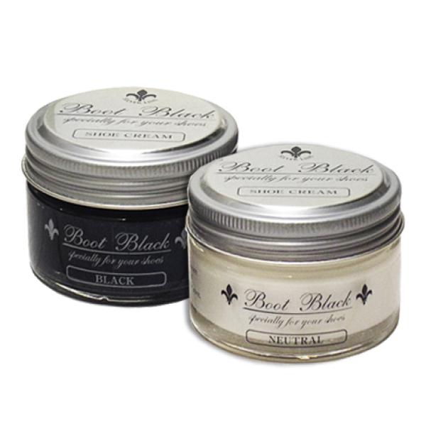 ブートブラックシルバーライン ビン入り靴クリーム 靴墨 黒 ニュートラル 透明 無色 乳化性 シュー...