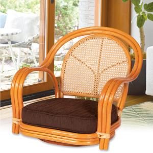 ラタン アームチェア ハイタイプ （ 籐製 座椅子 椅子 チェア リビング