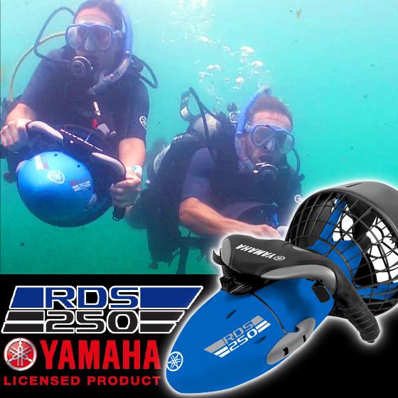 YAMAHA製 水中スクーター 速度4 km/h 水深30mまで対応 シースクーター 充電式 バッテ...