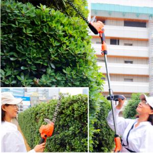 ファミラ 充電式 2WAY 生垣 草刈り バリカン 草刈機 電動芝生バリカン 芝生バリカン 草刈り機 草刈機 バリカン 生垣 剪定 高枝 植木 垣根 植込み｜yasashisa