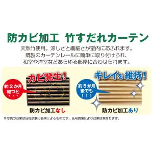 防カビ加工 竹カーテン 竹すだれカーテン 幅1...の詳細画像2