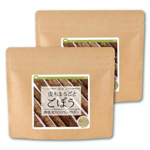 皮もまるごとごぼう 国産 100%パウダー200g（100g×2個） ゴボウ 牛蒡 皮つき 丸ごと　｜健康・野草茶センター