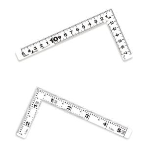 シンワ測定  曲尺平ぴた ホワイト 15cm／5寸併用目盛  11177