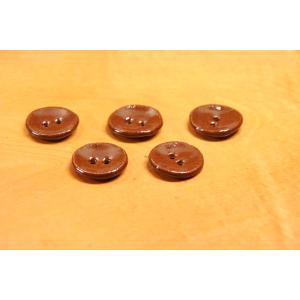 陶ボタン・赤茶釉(サイズ中・約21mm)の詳細画像3