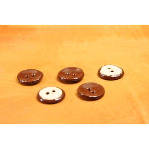 陶ボタン・赤茶釉(サイズ中・約21mm)の詳細画像4
