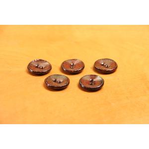 陶ボタン・鉄赤釉V(サイズ小・約18mm)の詳細画像3