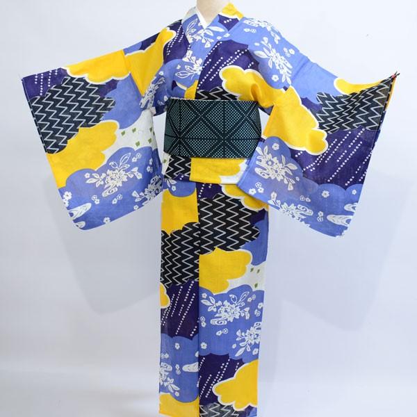 浴衣 単品 仕立て上がり 女性用 凪 nagi 綿70%麻30% 古典柄 現代柄 和モダン 新品（株...