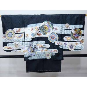 七五三 5才 男児 着物 紋付 羽織袴 フルセット 祝着 日本製 お仕立て