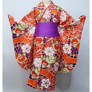 二尺袖 着物 単品 仕立て上がり 小紋柄 百花繚乱 ショート丈 うぐいす色 二尺袖 着物 単品 仕立て上がり 小紋柄 百花繚乱 ショート丈