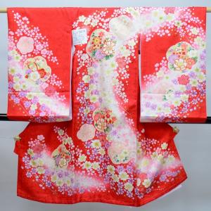 お宮参り 産着 女児 女の子 正絹 のしめ 祝着 初着 一つ身