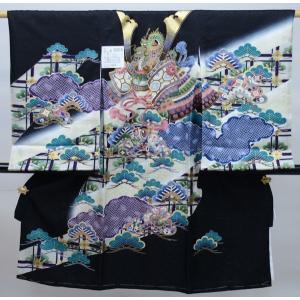 お宮参り 産着 のしめ 男児 正絹 着物 羽二重 豪華絢爛 金刺繍 祝着 鷹
