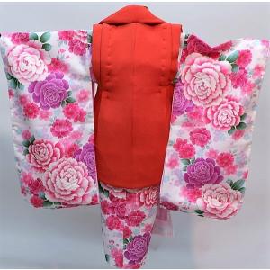 七五三 三歳 女児 被布着物フルセット 被布と...の詳細画像1