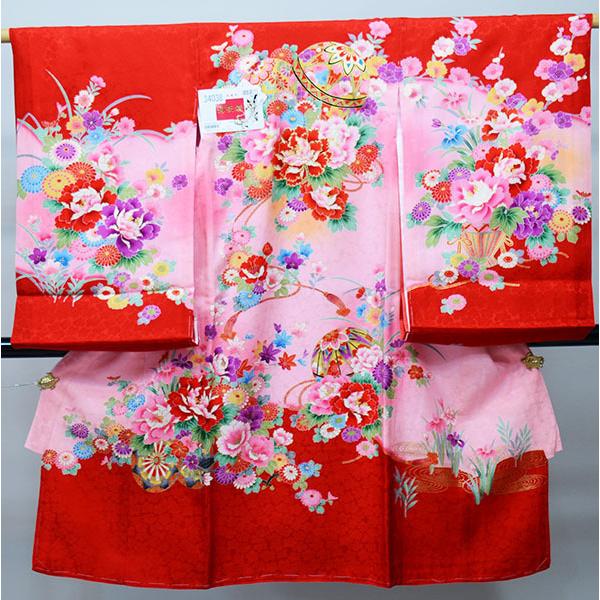 お宮参り 産着 女児 正絹 のしめ 金刺繍 綸子地 祝着 着物 一つ身 初着 掛け着 熨斗目 新品 ...