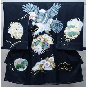 お宮参り 産着 のしめ 男児 正絹 着物 羽二重 豪華絢爛 金刺繍 祝着 鷹