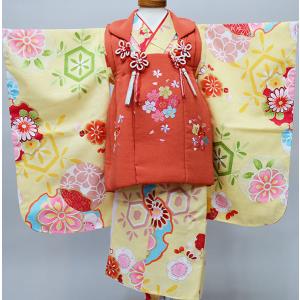 七五三 三歳 三才 女児 被布着物フルセット 染め加工日本 女の子 3歳 3