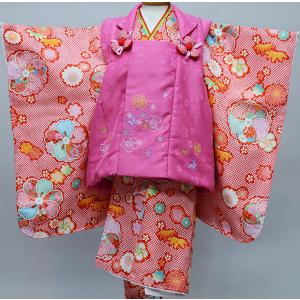 七五三 三歳 女児 被布着物フルセット 被布に刺繍入り 伊達襟付き 水色