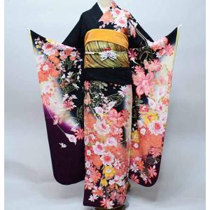 振袖 正絹 着物 単品 仕立て上がり 百花繚乱 花刺繍