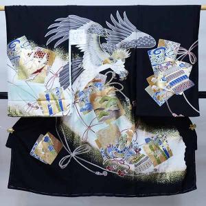 お宮参り産着 男児 男の子 正絹 のしめ 祝着 初着 羽二重 金刺繍 新品