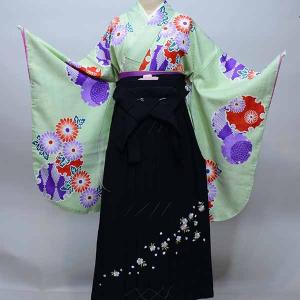 着物袴セット ジュニア用へ直し135cm〜143cm 百花繚乱 卒業式にどうぞ  