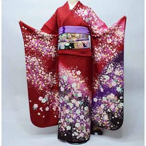 振袖 正絹 着物 単品 仕立て上がり 百花繚乱 ラメ 桜