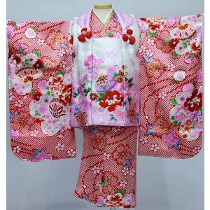 七五三 三歳 女児 被布着物フルセット 被布に刺繍入り 伊達襟付き 水色