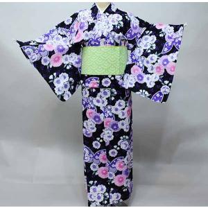 浴衣 単品 仕立て上がり 女性用 半身仕立て CooPass ポリエステル100