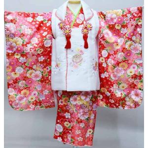 お宮参り 産着 女児 合繊 陽気な天使 綸子地 祝着 のしめ 淡い