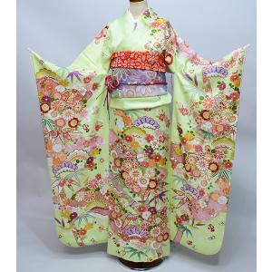 振袖 正絹 着物単品 仕立て上がり 百花繚乱 赤地 NO33007 振袖 正絹 着物 単品 仕立て上がり 百花繚乱 ラメ 桜 赤色 渋い赤色