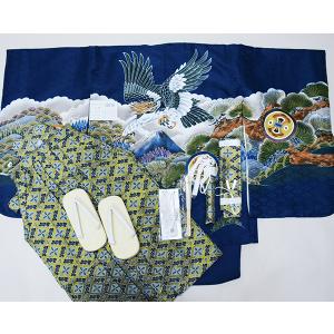 七五三 五歳 男児 羽織袴フルセット 着物 M寸 豪華絢爛 金刺繍 綸子地 