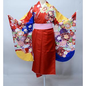 二尺袖着物 単品 仕立て上がり 紅一点 日本製 着物丈は着付けし易い 