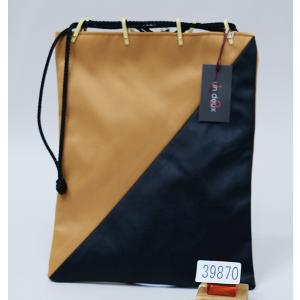 信玄袋 男性用 巾着 un deux 黄×黒 浴...の商品画像