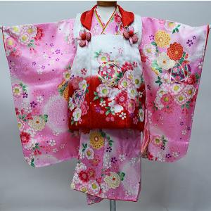 七五三 三歳 女児 被布着物セット 正絹 花うさぎ 百花繚乱 3歳 3才 