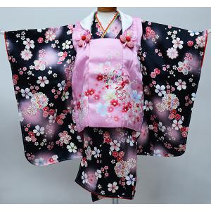 一つ身 着物セット 袷 綿入れ デンチセット 祝着 お宮参り 女児 陽気な