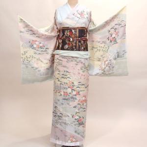 訪問着 仕立て上がり 正絹 京友禅 手描き染め 着物 単品 新品（株