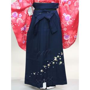 刺繍袴 単品 女性用 行灯袴 袴丈95cm L寸 エンジ色 夢千代 卒業式 新品 