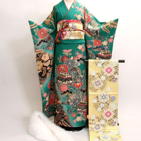 振袖 着物 フルセット 正絹 古典柄 小物まで20点一式すべて揃う 7日間レンタル（株）安田屋【レン...